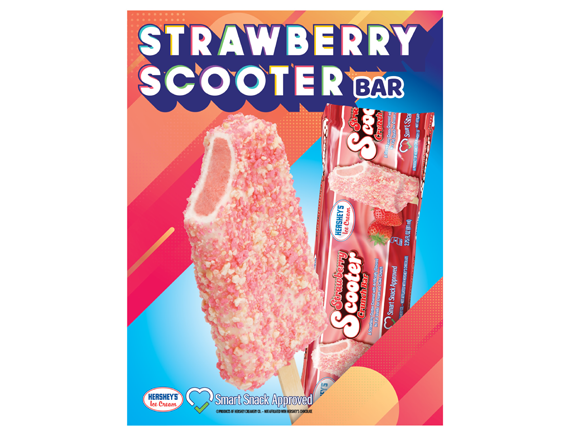 8.5x11 Strawberry Scooter Crunch Bar Poster