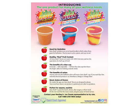 Juice Rush Cups Wellness Flyer